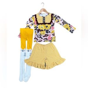 Persnickety Autumn Splendor Lou Lou, Ruffle Shorts and Kitty Cat Tights